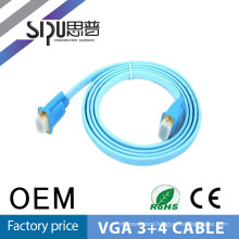 SIPU Flat VGA Monitor Cable 1.5M for Projector, Plasma Sreen, HDTV, Laptop, Computer & Game Console